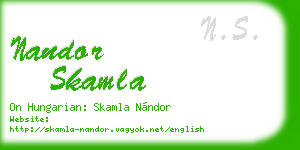 nandor skamla business card